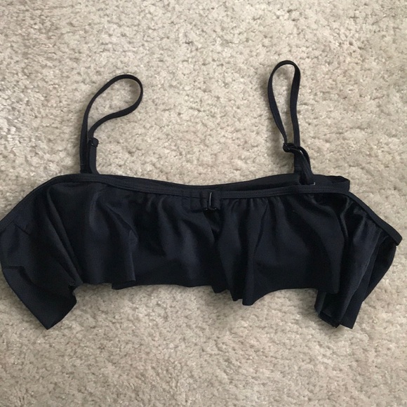 Old Navy Black Ruffle Swim Top - Picture 2 of 3